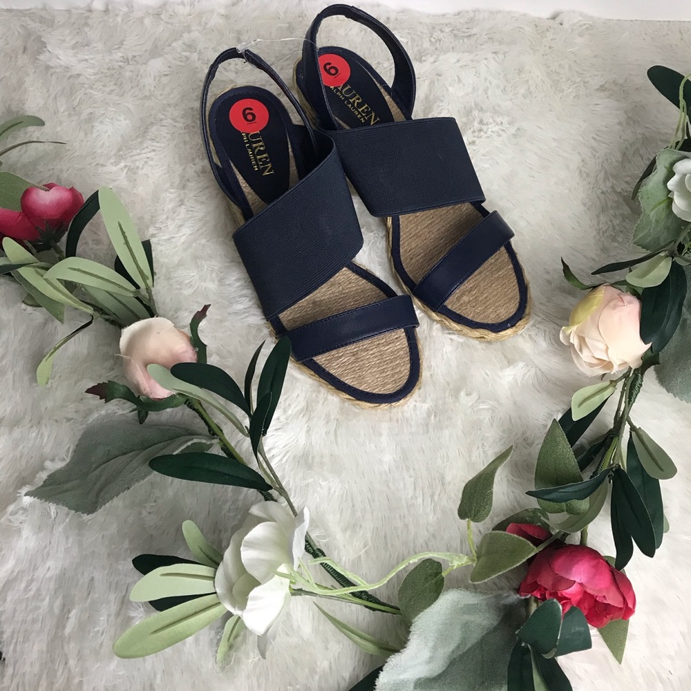 Lauren Ralph Lauren  Blue Wedges